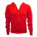 RED ZIP UP HOODED SWEATSHIRT